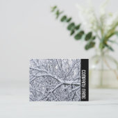 Zijband - Snowy Branches Visitekaartje (Staand voorkant)