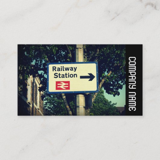 Zijband - stationsaanduiding visitekaartje (Voorkant)