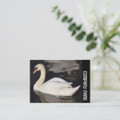 Zijband - Stomme zwaan Visitekaartje (Staand voorkant)