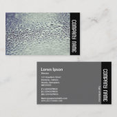 Zijband - Waterdruppels op glas 01 Visitekaartje (Voorkant / Achterkant)