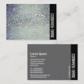 Zijband - Waterdruppels op glas 01 Visitekaartje (Voorkant / Achterkant)
