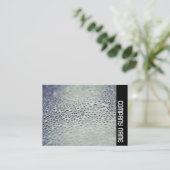Zijband - Waterdruppels op glas 01 Visitekaartje (Staand voorkant)