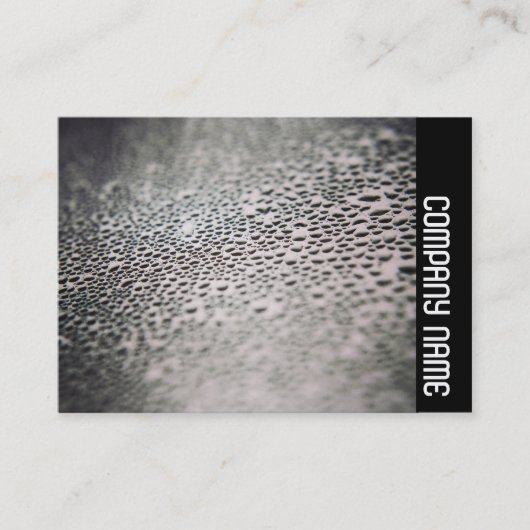 Zijband - Waterdruppels op glas 02 Visitekaartje (Voorkant)