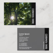 Zijband - Zon door bomen Visitekaartje (Voorkant / Achterkant)
