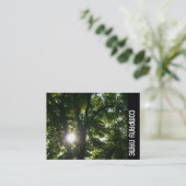 Zijband - Zon door bomen Visitekaartje (Staand voorkant)