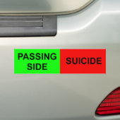 zijbumper bumpersticker (Op auto)