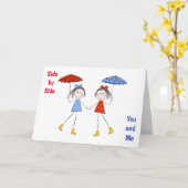 *ZIJDE AAN ZIJDE ZAL HET ALTIJD* FRIENDSHIP KAART  (Gele Bloem)