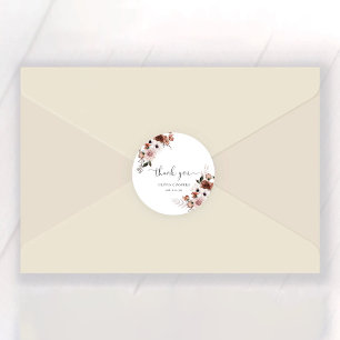 Zijde Bloemen Baby shower Classic Ronde Sticker