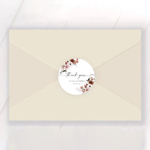 Zijde Bloemen Baby shower Classic Ronde Sticker