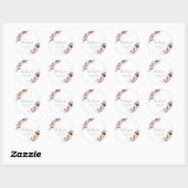 Zijde Bloemen Baby shower Classic Ronde Sticker (Vel)