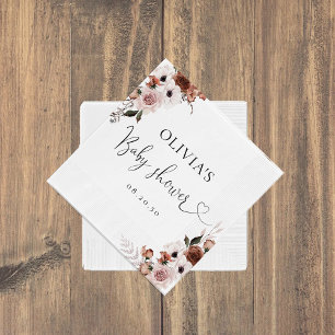 Zijde Bloemen Baby shower Papier Servet