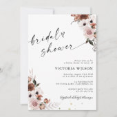 Zijde Bloemen Bruids Douche Uitnodiging (Voorkant)