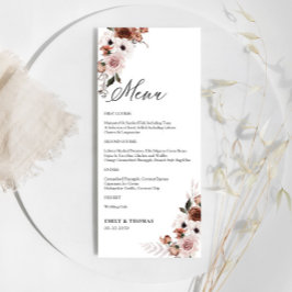 Zijde Bloemen Bruiloft Menu