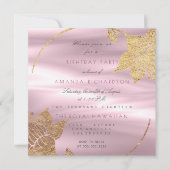Zijde Bloemen Glam Lily Goud Paarse Verjaardagsfee Kaart (Voorkant)