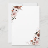 Zijde Bloemen Huwelijksceremonie Uitnodiging (Achterkant)