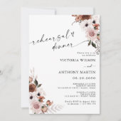 Zijde Bloemen repetitie diner uitnodiging (Voorkant)