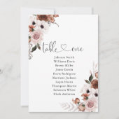 Zijde Bloemen Tafel Nummer 1 Zitkaart (Voorkant)