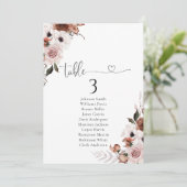 Zijde Bloemen Tafel Zitkaarten (Staand voorkant)