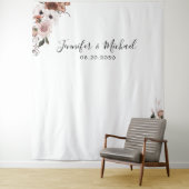 Zijde Bloemen Trouwceremonie Achtergrond Wandkleed (In situ)