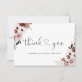 Zijde Bloemen Trouwceremonie Flat Dank u Bedankkaart (Voorkant)