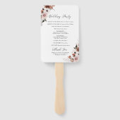 Zijde Bloemen Trouwprogramma Hand Fan Handwaaier (Achterkant)