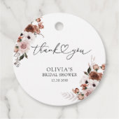 Zijde Bloemen Vrijgezellenfeest Gift Label (Voorkant)