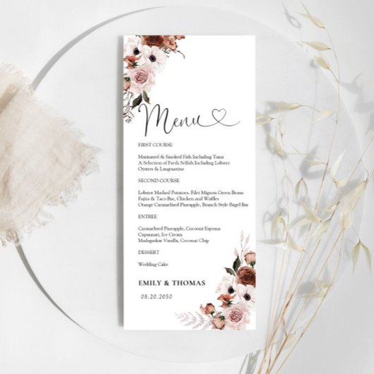 Zijde Bloemen Vrijgezellenfeest Menu