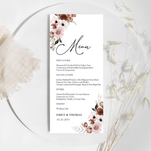 Zijde Bloemen Vrijgezellenfeest Menu