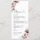 Zijde Bloemen Vrijgezellenfeest Menu (Voorkant)