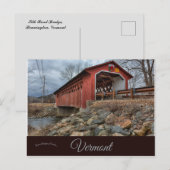 Zijde brug Bennington Vermont Briefkaart (Voorkant / Achterkant)