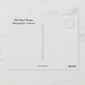 Zijde brug Bennington Vermont Briefkaart (Achterkant)