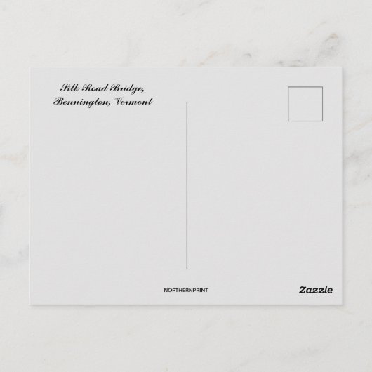Zijde brug Bennington Vermont Briefkaart (Achterkant)