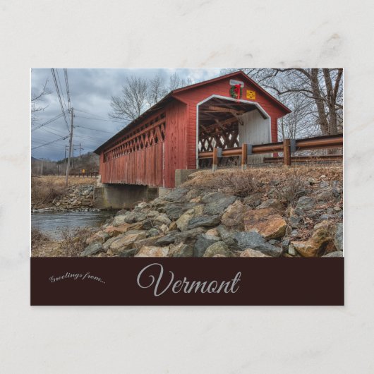Zijde brug Bennington Vermont Briefkaart (Voorkant)