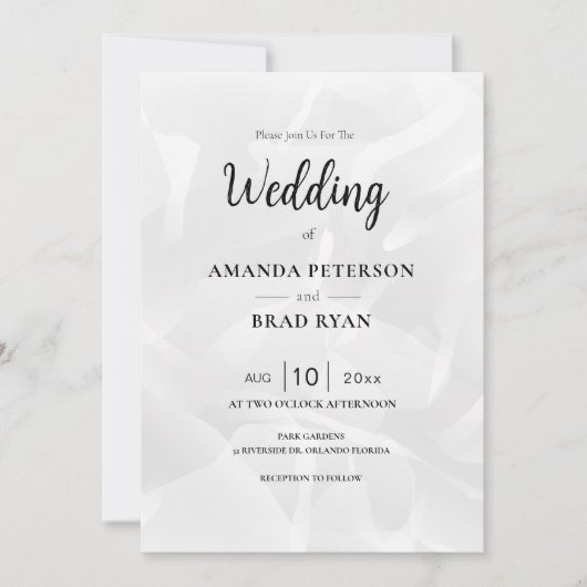 Zijde bruiloft uitnodiging (Voorkant)