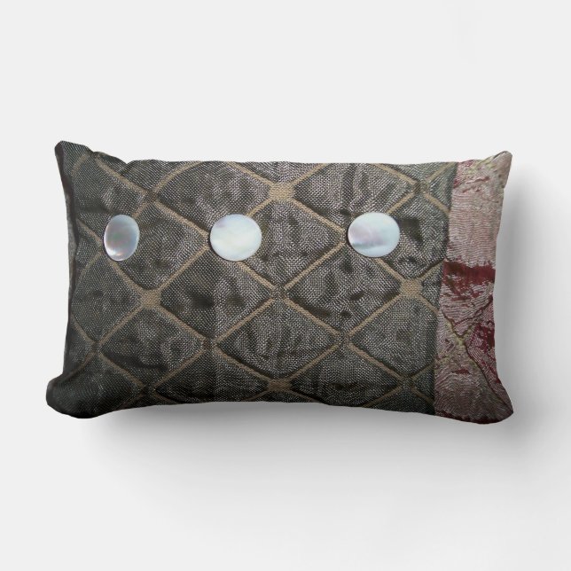 Zijde Buttonnen Kussens (Voorkant)