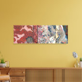 Zijde Dragon Tapestry Canvas Afdruk (Insitu (Woonkamer))