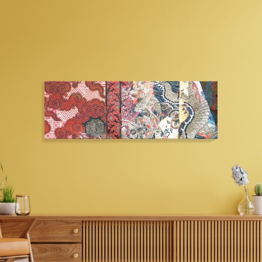 Zijde Dragon Tapestry Canvas Afdruk (Insitu (Woonkamer))