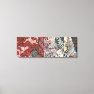 Zijde Dragon Tapestry Canvas Afdruk