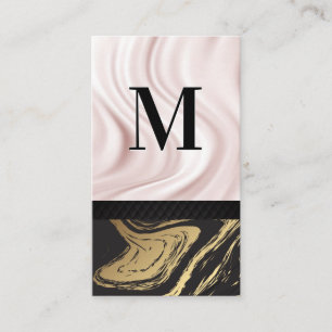Zijde Draperie   Goud Zwart Marmer Luxe Visitekaartje
