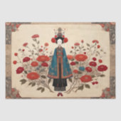 Zijde en bloemblaadjes - Decoupage - Tissuepapier (Voorkant)