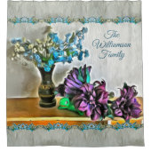 Zijde en Korn Husk Flowers 2190 Douchegordijn (Voorkant)