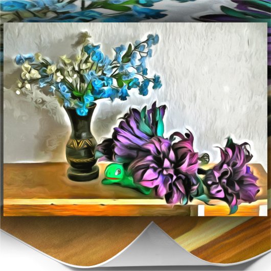 Zijde en Korn Husk Flowers 2190 Kunst Afdrukken Poster