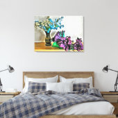 Zijde en Korn Husk Flowers 2190 Kunst Canvas Afdruk (Insitu (Slaapkamer))