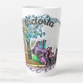 Zijde en Korn Husk Flowers 2190 Latte Mok (Voorkant)