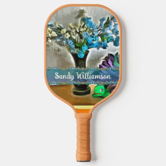 Zijde en Korn Husk Flowers 2190 Pickleball Paddle (Voorkant)