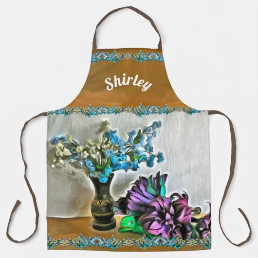 Zijde en Korn Husk Flowers 2190 Schort (Voorkant)