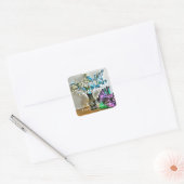 Zijde en Korn Husk Flowers 2190 Vierkante Sticker (Envelop)