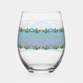 Zijde en Korn Husk Flowers 2190 Wijnglas Zonder Voet (Achterkant)