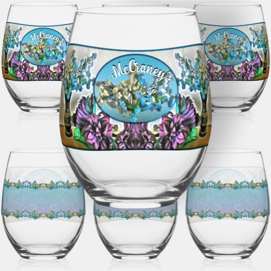 Zijde en Korn Husk Flowers 2190 Wijnglas Zonder Voet