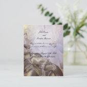 Zijde en Organza Floral Wedding Kaart (Staand voorkant)